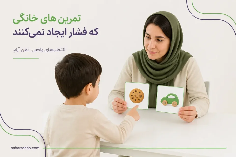 نمای توضیحی درباره تمرینهای خانگی که فشار ایجاد نمیکنند